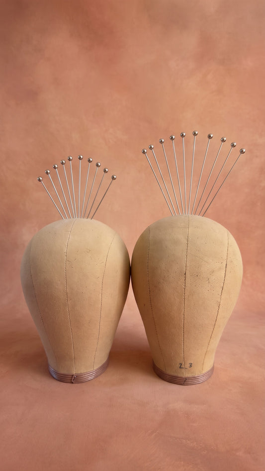 10 Long Metal Head Wig Pins 12cm/15cm