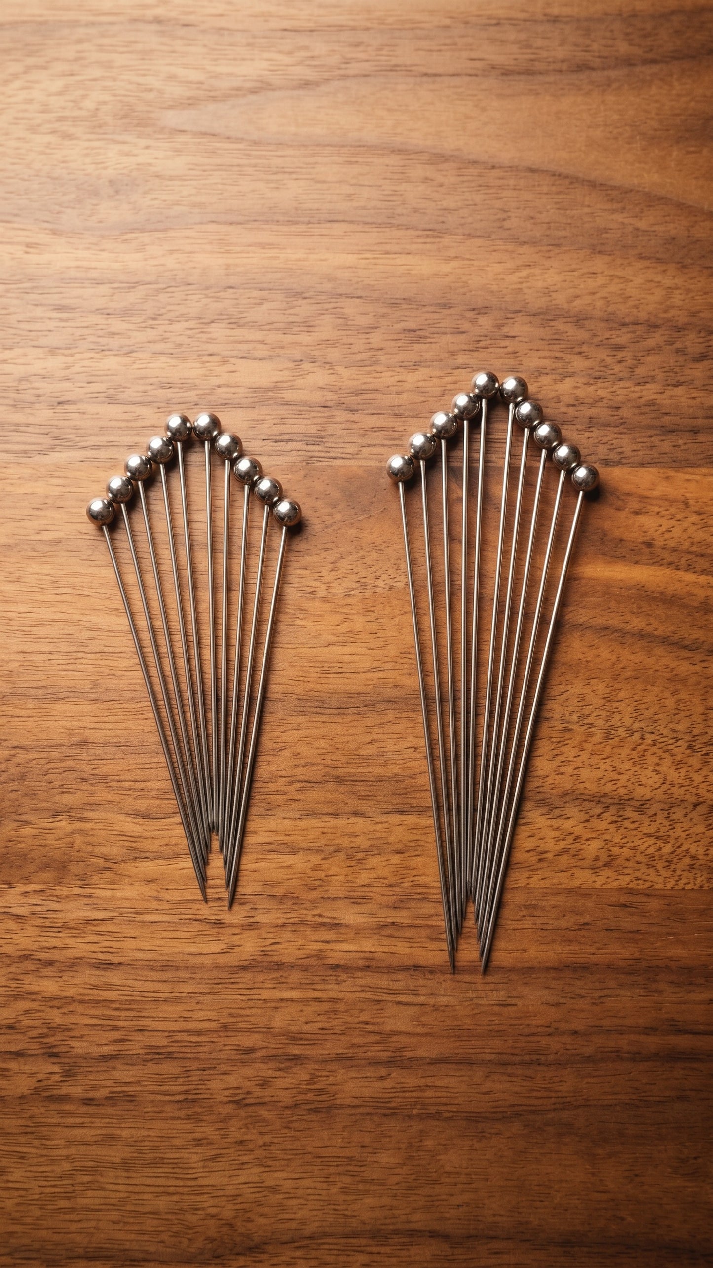10 Long Metal Head Wig Pins 12cm/15cm