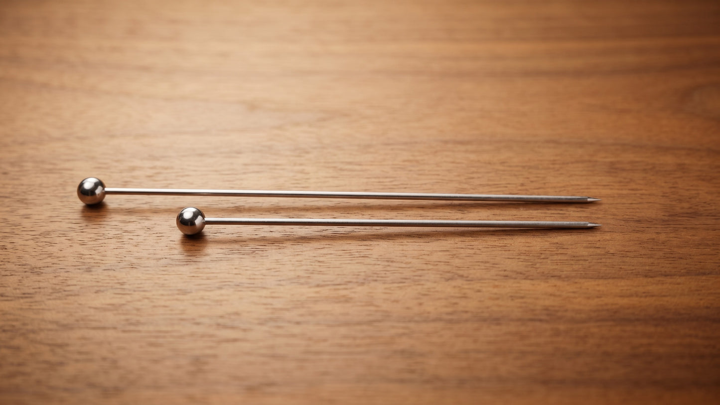 10 Long Metal Head Wig Pins 12cm/15cm