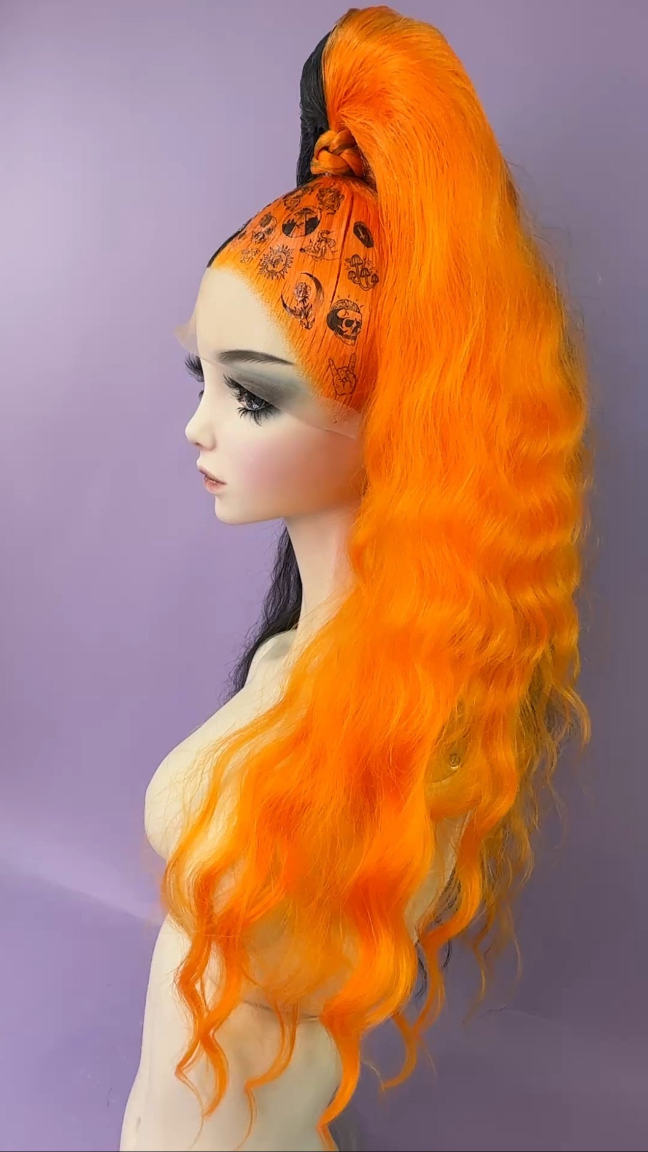 High Pony - Black & Orange