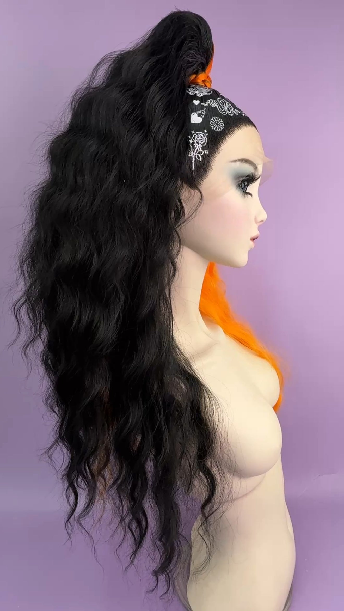 High Pony - Black & Orange