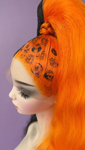 High Pony - Black & Orange