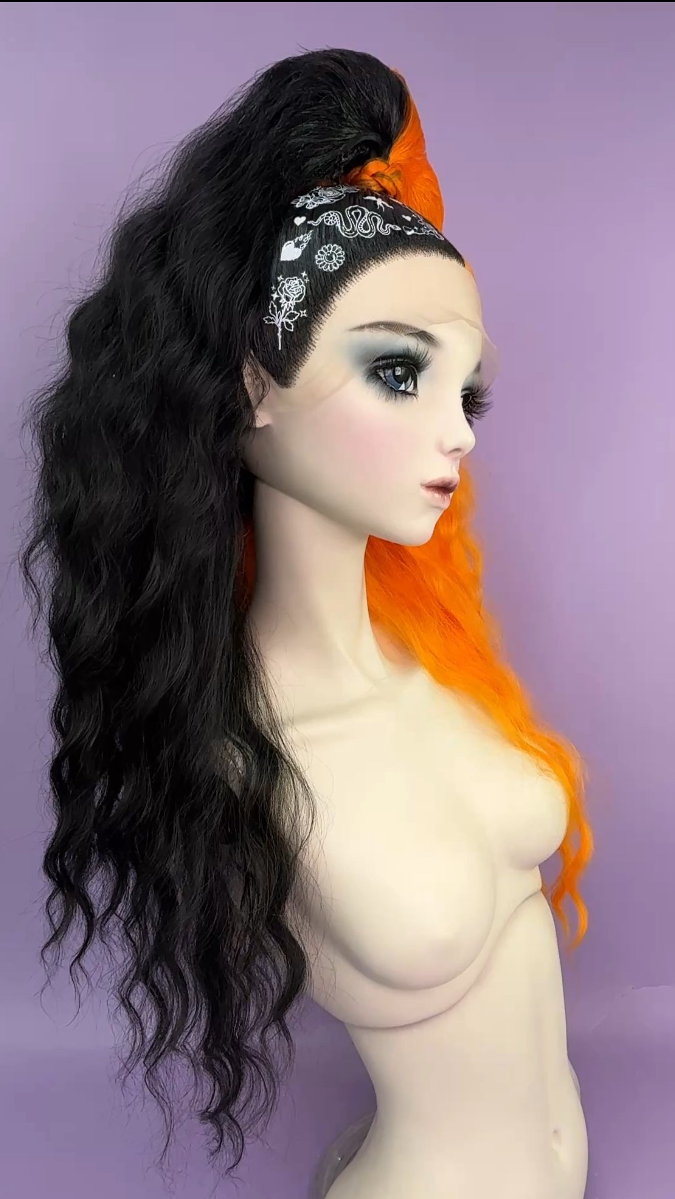 High Pony - Black & Orange