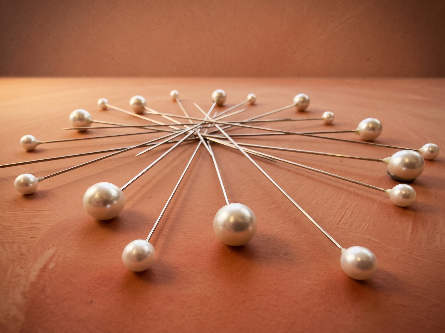 10 Long Pearl Head Wig Pins 9.5cm/15.5cm