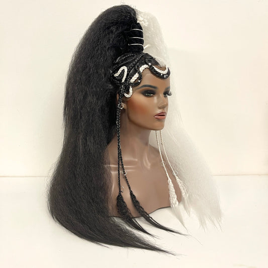 Embellished Ponytail - Checkmate