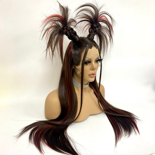 90’s Double Brat - Red streaked brown