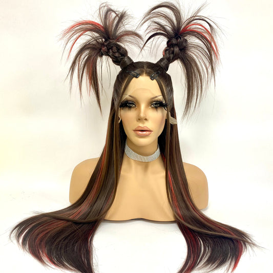 90’s Double Brat - Red streaked brown